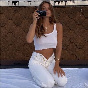 Heavy Manners Vanilla Sky Low Rise Baggy Denim White Cotton 30 NWT